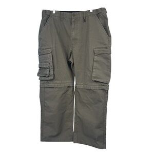 Official Boy Scout of America Green Convertible Cargo Pants with Zip-Off Design